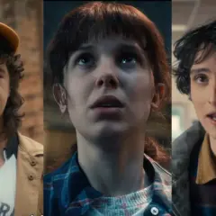 Dustin, Eleven i Mike w Stranger Things. Ile lat ma Eleven w 5 sezonie? W 4 sezonie miała 14 lat, więc w 5 pewnie będzie miała 15.