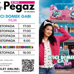 Kino Pegaz: Koci Domek Gabi. Sprawdź, jak sprawdzić do kiedy grają film, godziny seansów i ceny biletów.