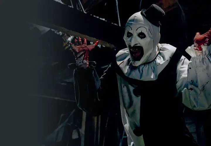 Krwawy Art the Clown, z przerażającym uśmiechem, zapowiada nadchodzący horror Terrifier 3.