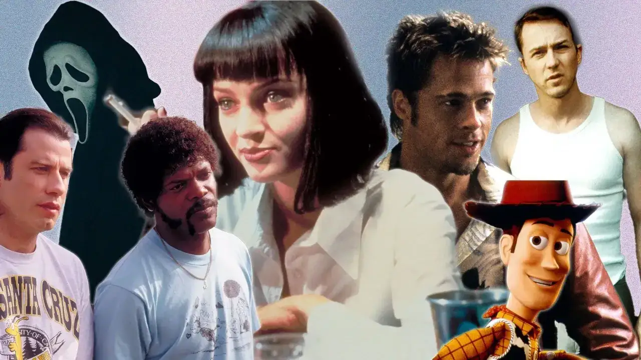 Kultowe postacie z naprawdę dobrych filmów: Ghostface, Mia Wallace, Jules Winnfield, Vincent Vega, Tyler Durden, Woody.