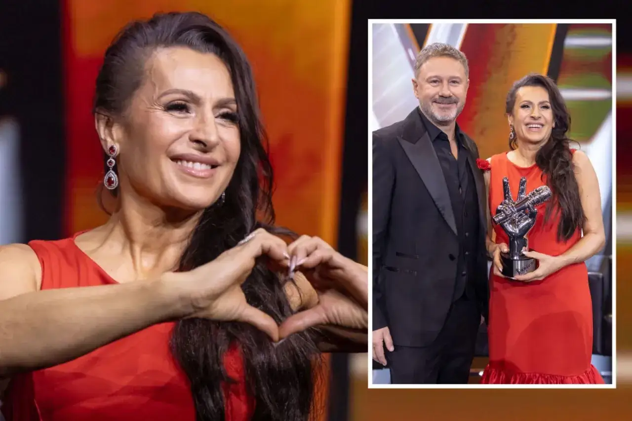 Violetta w czerwonej sukience, z sercem z dłoni i statuetką. Ile lat ma Violetta Capse?